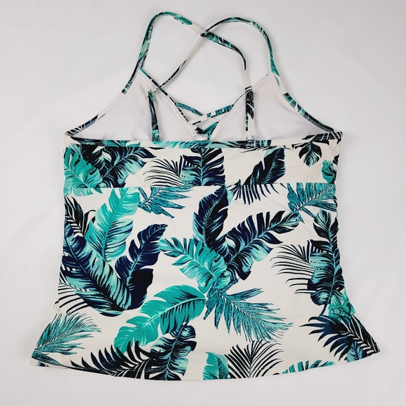 Womens Size XL Tankini Multicolor Adjustable Swimming Bathing Suit Tank Top - Picture 2 of 6